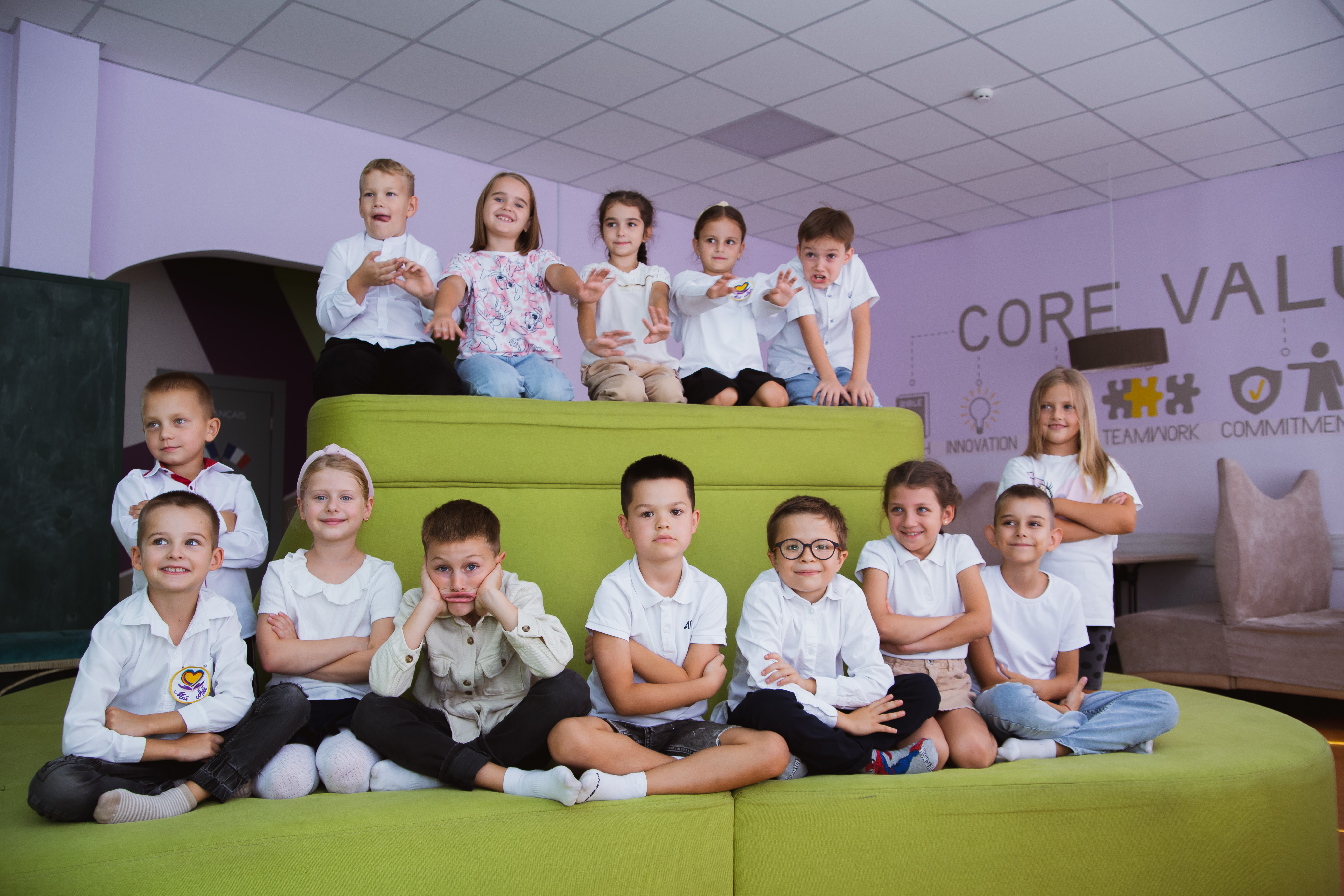 Children receiving donations
